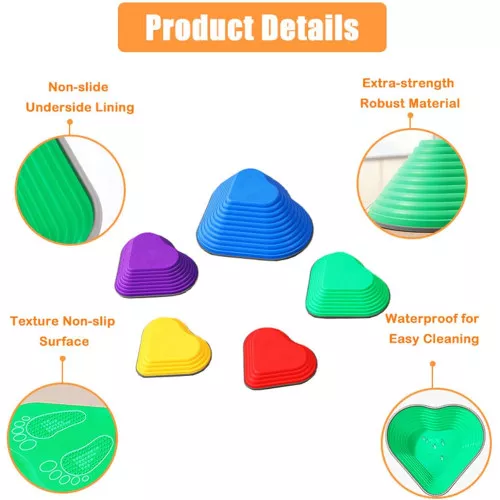 Balansavimo akmenų rinkinys vaikams "Širdys"