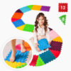 Ortopedinis sensorinis kilimėlis Puzzle (12 elementų + 8 trikampiai)
