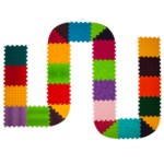 Ortopedinis sensorinis kilimėlis „Ortek Puzzle (18 elementų + 10 trikampių)