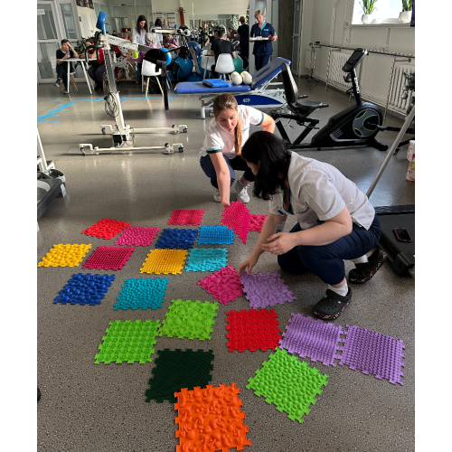 Masažinis reabilitacinis kilimėlis „Ortek Mix- 10 elementų, kietas