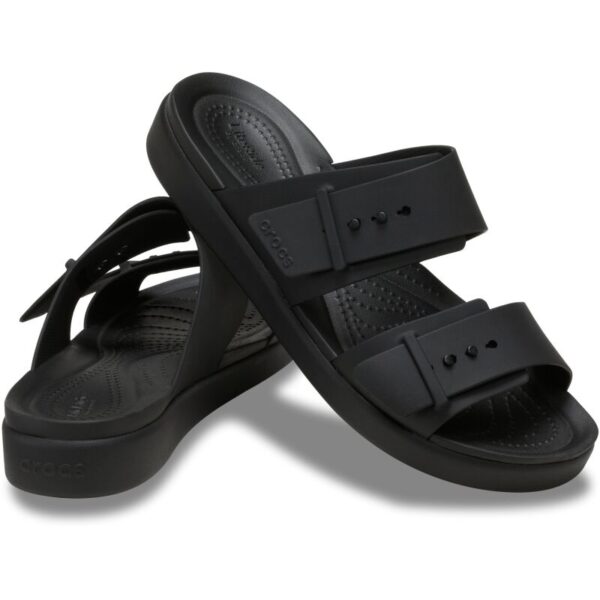 Crocs™ Brooklyn Buckle Low tapkės moterims (Juodos)