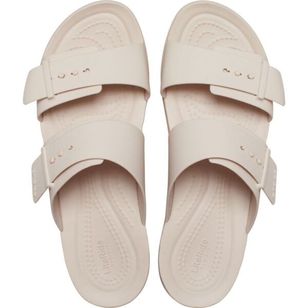 Crocs™ Brooklyn Buckle Low tapkės moterims (Kreminės/Quartz)