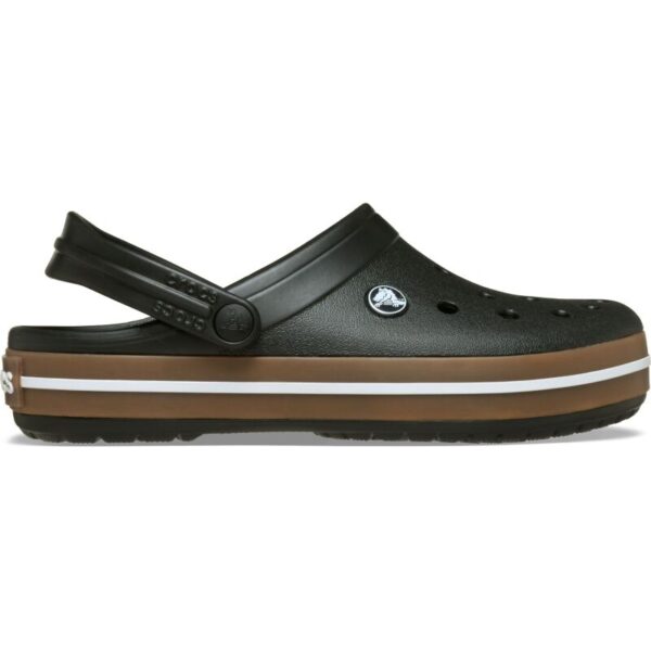 crocs-crocband-gum-clog-black CROCS Crocband klumpės unisex (Juoda/Ruda)