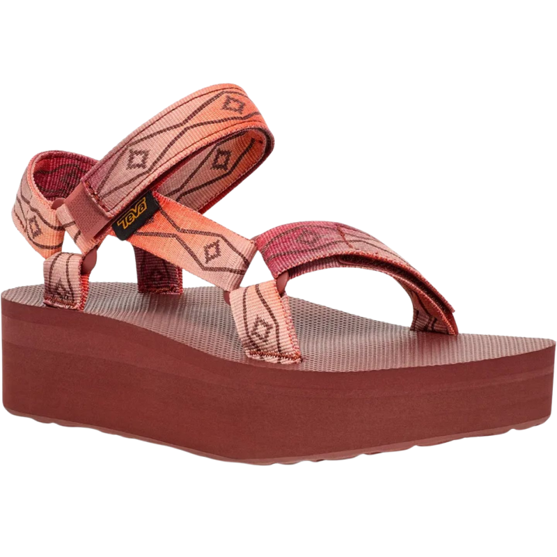 TEVA sandalai Flatform Universal Sunscape moterims (Ruda/Bordo)