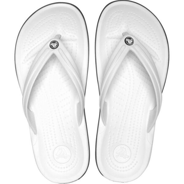 crocs-crocband-flip-balta-juoda-tapkes Crocs™ Crocband Flip šlepetės (Unisex) (Kopija)
