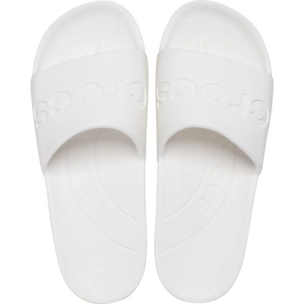 crocs-slide-white-baltos-slepetes Crocs™ Slide šlepetės unisex (Baltos)