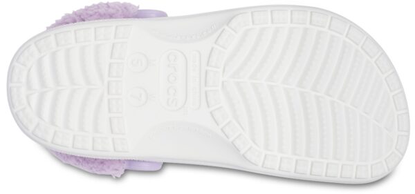 Crocs™ Baya Lined Fuzz Strap Clog White/Lavender