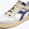 01e53176afd27d052c7c26fc0457d315 DIADORA Magic Basket Low Suede Leather Super White/Marlin