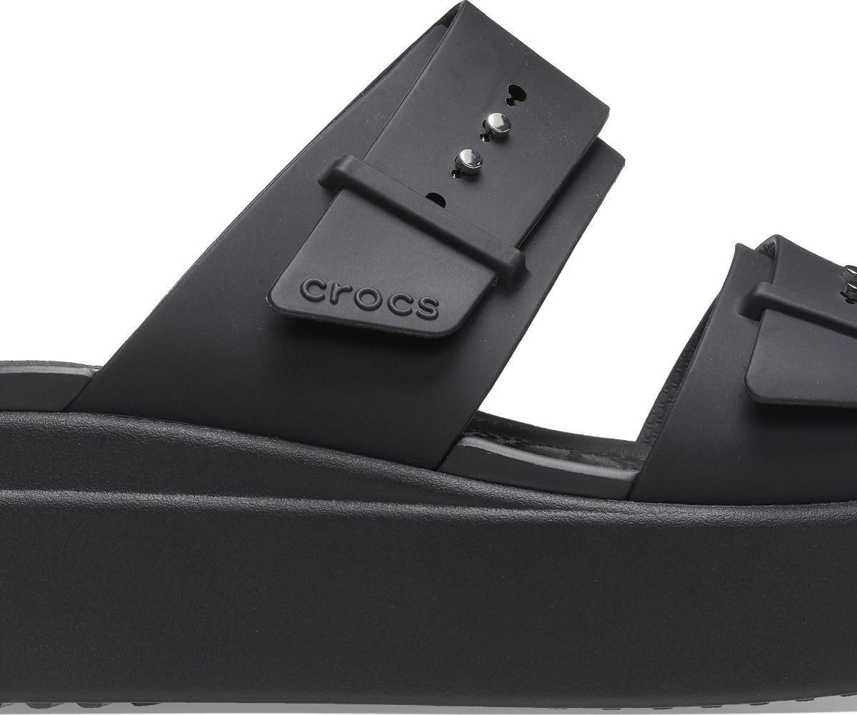 Crocs™ Brooklyn Sandal Low Wedge Women's Black