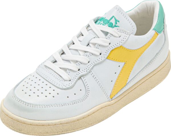 0635e1edc44746f14f7744616d0fae7c DIADORA Mi Basket Low Used White/Yellow Croms