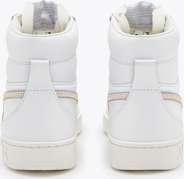 0801acbfdb0b5651853ddd0556093429 DIADORA Magic Basket Mid Leather Wn White/Lilac Marble