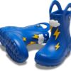 Crocs™ Handle It Lightning Bolt Rain Boot Kid's Blue Bolt