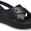 Crocs™ Brooklyn 4U Cross Strap Sandal Black