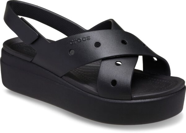 Crocs™ Brooklyn 4U Cross Strap Sandal Black
