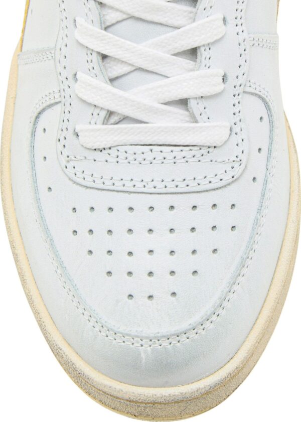 0dd9e610bfcee5b3cc97c83386ecc166 DIADORA Mi Basket Low Used White/Yellow Croms