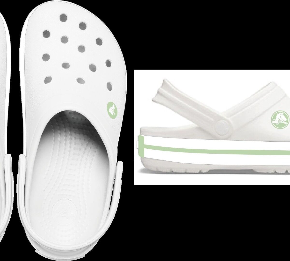 Crocs™ Crocband White/Serene Green