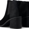 TOMS SUEDE/METALLIC WOMEN'S  EVELYN CHELSEA BOOT 100213 Black