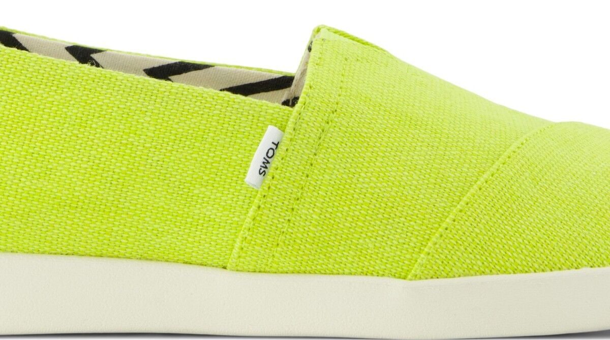 11f73695c29690340bd15262f990f9fc TOMS BRIGHT LIME HERITAGE CANVAS 10021924 Medium Green