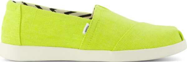TOMS BRIGHT LIME HERITAGE CANVAS 10021924 Medium Green