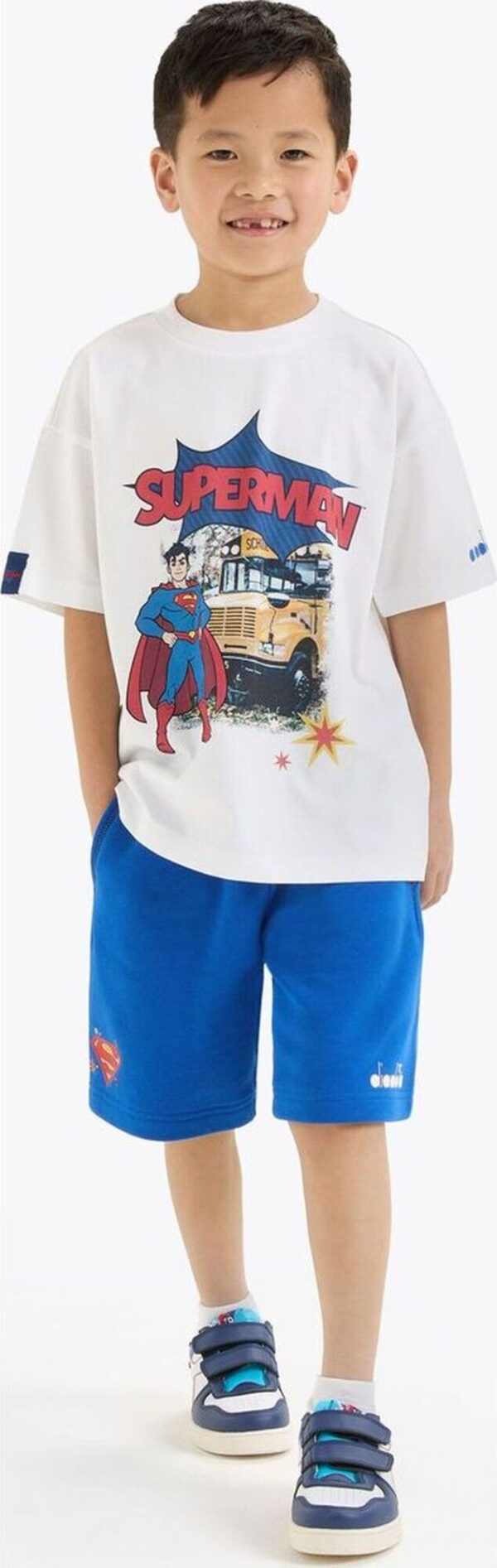14590bb93874c1b6537348723d24d5b0 DIADORA JU.T-SHIRT SS SUPERHEROES Optical White/Princess Blue