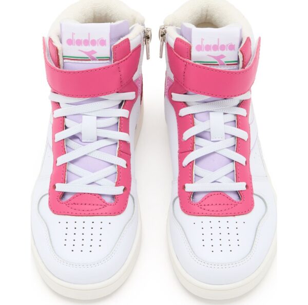 18aa1bbf95860422587d5ddadbebeb3e DIADORA Magic Basket Mid Ps Kid's Pink Yarrow/White