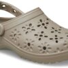 Crocs™ CLASSIC FLORAL CUT OUT CLOG Taupe