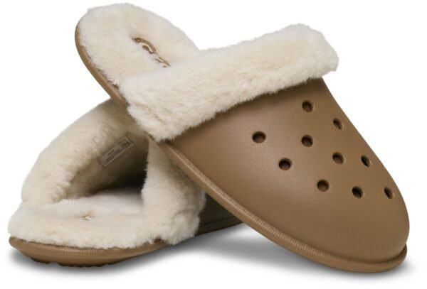 Crocs™ Classic Fuzz Scuff Sepia