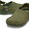 22a612633e90555e2119ea8a23b368d7 Crocs™ Classic Crafted Vegan Suede Clog Army Green