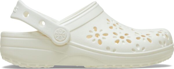 Crocs™ CLASSIC FLORAL CUT OUT CLOG KID'S Chalk