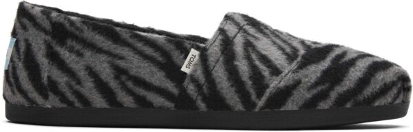 24d7019e76cab7573e75deaaddb21840 TOMS Zebra Fleece Women's Alpargata Black