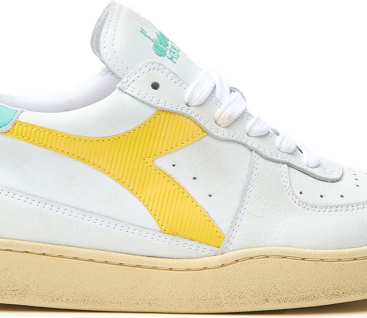 DIADORA Mi Basket Low Used White/Yellow Croms