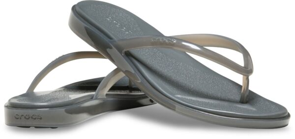 3060e51527bdd85dfe1c10df31e9ef95 Crocs™ Miami Jelly Round Toe Flip Women's Carbon Jelly