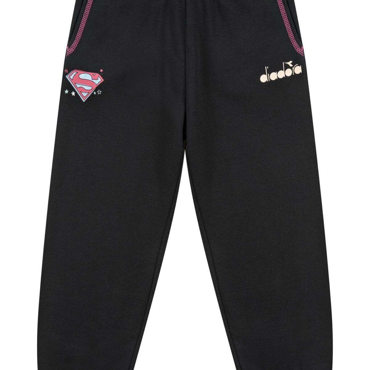 DIADORA JU.JOGGER PANT SUPERHEROES Black/Wild Rose