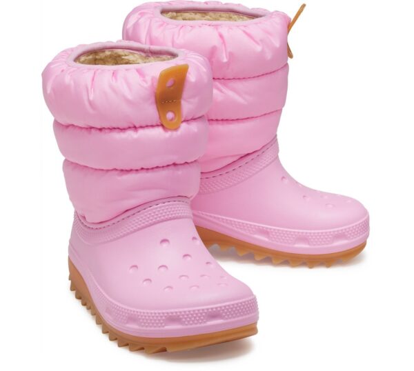 Crocs™ Classic Neo Puff Boot Kid's 207684 Pink Tweed/Gum