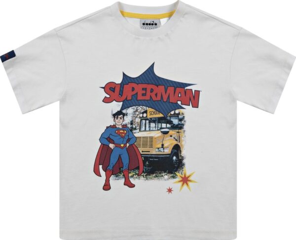 322410f7eccdfe723f0e73e1d48f3143 DIADORA JU.T-SHIRT SS SUPERHEROES Optical White/Princess Blue
