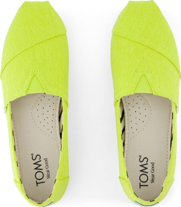 TOMS BRIGHT LIME HERITAGE CANVAS 10021937 Medium Green