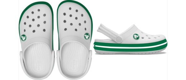 Crocs™ Crocband Clog Kid's 207005 White/Green Ivy