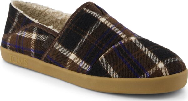 TOMS COZY PLAID MEN'S SLIPPER 10021275 Brown