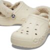 Crocs™ Baya Lined Fuzz Strap Clog Winter White