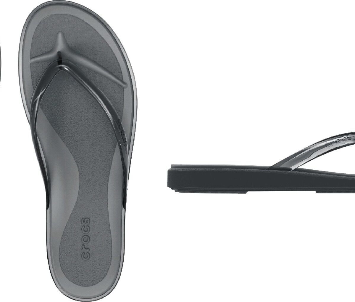 Crocs™ Miami Jelly Round Toe Flip Women's Carbon Jelly
