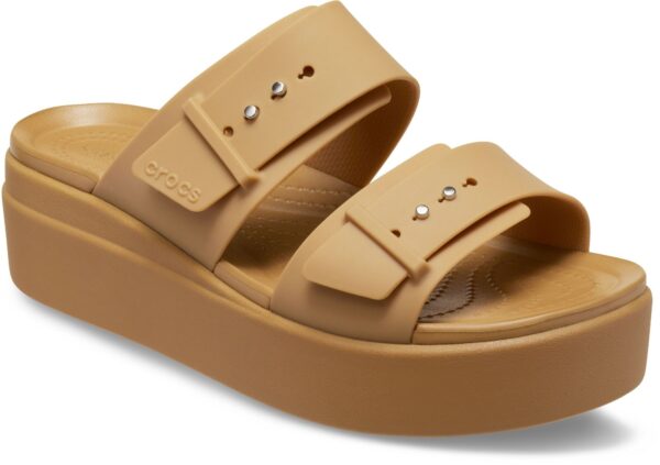Crocs™ Brooklyn Sandal Low Wedge Women's Umber