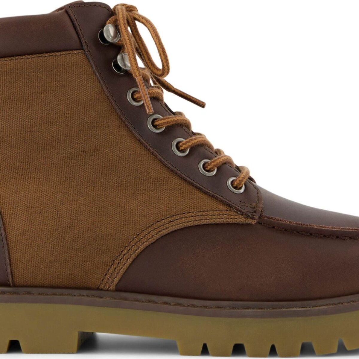 3d1dcc741a9d5f616afa1ac889bd91e8 TOMS OAK WAXED CANVAS/LEATHER MEN'S BOOT 10021370 Brown