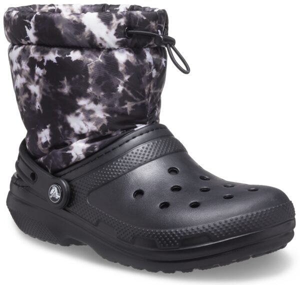 Crocs™ Classic Lined Neo Puff Tie Dye Boot Black