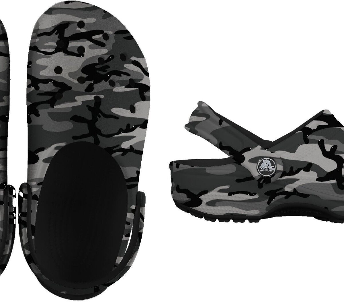 Crocs™ Classic Camouflage Clog Black/Slate Grey