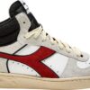 467f90f20fcfbd24638567c318068e1b DIADORA Magic Basket Demi Cut Suede Leather White/Ferrari Red Italy
