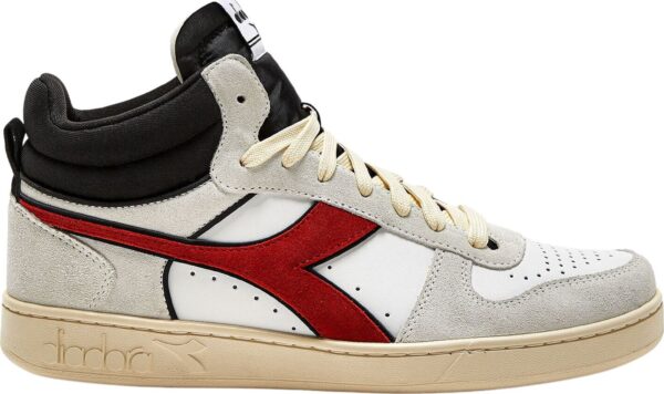 467f90f20fcfbd24638567c318068e1b DIADORA Magic Basket Demi Cut Suede Leather White/Ferrari Red Italy
