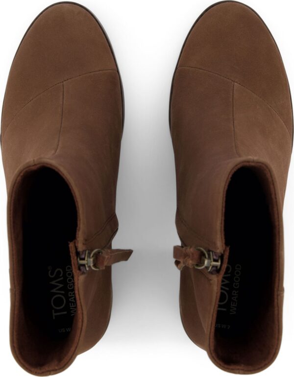 TOMS LEATHER WOMEN'S EVELYN BOOT 10021283 Dark Brown