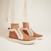 4ab9dfd45a835f449e0ab1a518940a94 TOMS Leather Faux Fur Women's Bryce Sneaker Brown Sugar