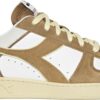 4b11d0a286ac93ec16dd0703447f2a62 DIADORA Magic Basket Low Suede Leather White/Brown Dijon