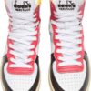 501cee437b30e2efaf9b318b9b2484f7 DIADORA Mi Basket Used White/Princess Blue/Black